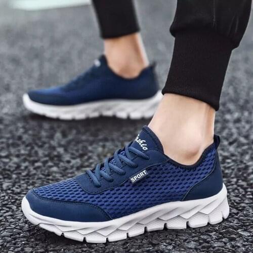 Mens sneakers Breathable Mesh Shoes Sneaker Summer New Korean Mens Shoes Fashion Antiskid Flat Bottom Casual Shoes