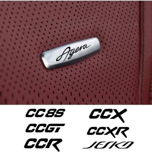 Car Chair Seat Sticker Front Seat Tuning Badges Metal For Koenigsegg Agera RS CC8S CCR Gemera Jesko One:1 Regera Car Accessories