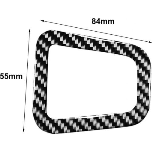 2Pcs Air Vent Sticker Waterproof Self-adhesive Carbon Fiber Black Dashboard Air Vent Cover for Land Rover Discovery 4 2010-2016