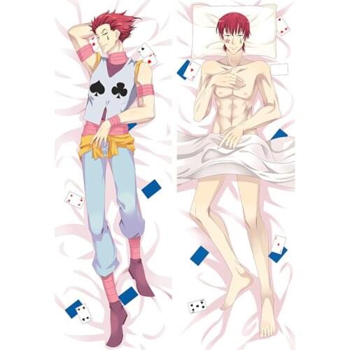 Newly Design apanese Anime Hunter X Hunter Killua Zoldyck Dakimakura Body pillow case Kurapika Hisoka hugging pillowcase cover