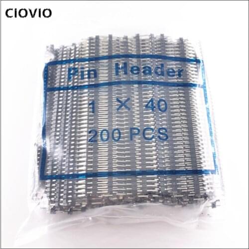200PCS 1X40 PIN Single Row Straight FEMALE PIN HEADER 2.54MM PITCH Strip Connector Socket 40PIN 40 PIN FOR PCB arduino