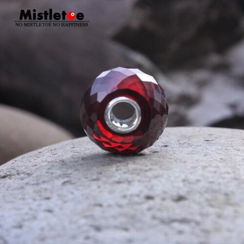 Mistletoe 925 Sterling Silver Faceted Fine Natural Dark Red Garnet Stone Bead Jewelry