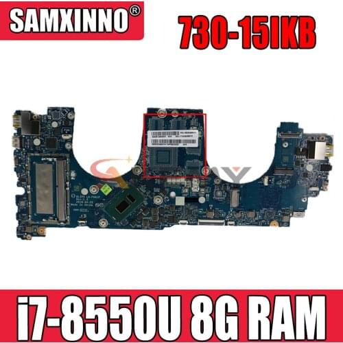 Original DLZP5 LA-F661P Motherboard For Lenovo Yoga 730-15IKB Laptop Motherboard With CPU i7-8550U 8G RAM DDR4 100% test work