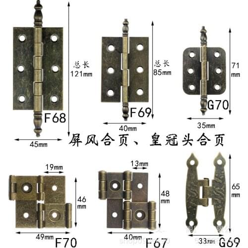1pcs Antique Bronze hinge mini Flat open Butt Fittings Jewelry Wooden Box Case Fittings diy Furniture Connector Hardware