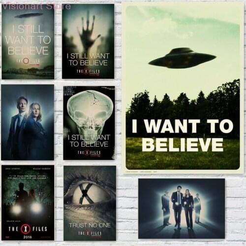 The X-files Posters I want to believe Posters Wall Stickers Home Movie Posters MO89