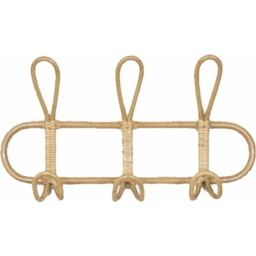 Rattan Wall Hooks Garments Organizer Rack,Clothes Hat Hanging Hook Rattan Hanger,Room Decor Hanger