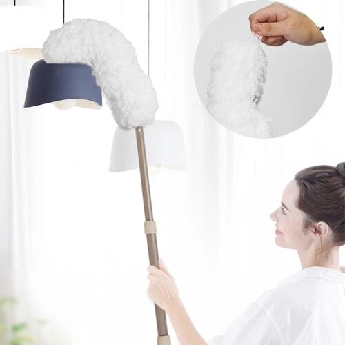 Microfiber Telescoping Duster Extendable Scratch-Resistant Cover Stainless Steel Pole Flexible Bendable Head Washable Head
