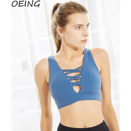 Running Womens Sport Push Up Underwear Fitness Longline Hollow Out Sexy Jogging Yoga Bras