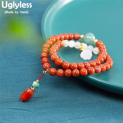 Uglyless Elastic Rope 2 Layers Agate Bracelets for Women Multi Treasure Gemstones Beads Bracelet Gold 925 Silver Emerald Jewelry