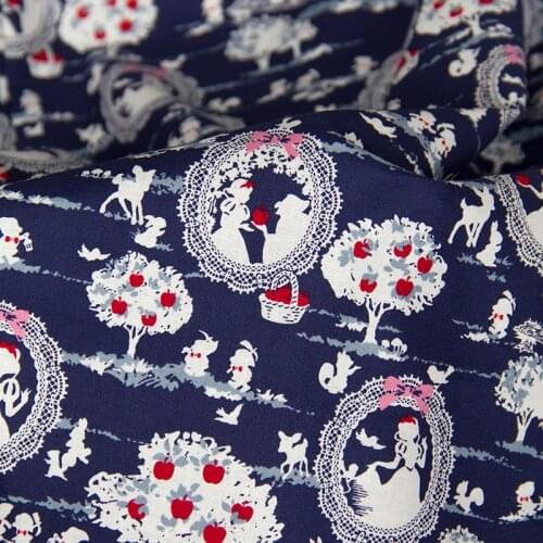 Half-Meter Japanese Kokka Cotton Fabric Patchwork Quilting Fabric for sewing Snow White B