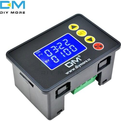 AC 110V-220V DC 12V 240W 24V 1.37 inch 1.37'' LCD Display Microcomputer Time Controller Control 54 Work Mode Delay Relay Module