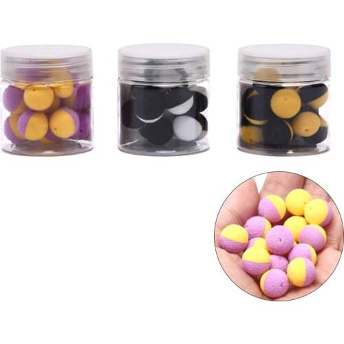 15Pcs Carp Fishing Boilies Bait Duo Foam Pop Up Boilies Ball Imitation Bait for Carp Hair Zig Rig Feeder Fishing