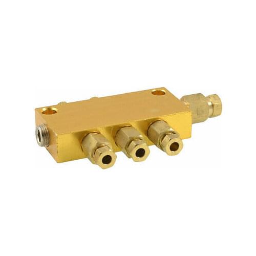 6mm Inlet 4mm Outlet 3Ways Air Throttling Adjustable Oil Distributor