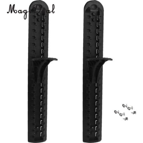 2 Pieces/ Set 18' Long Lightweight Black Nylon Sit-in & Sit-on Kayak Foot Brace Pedal with Screws