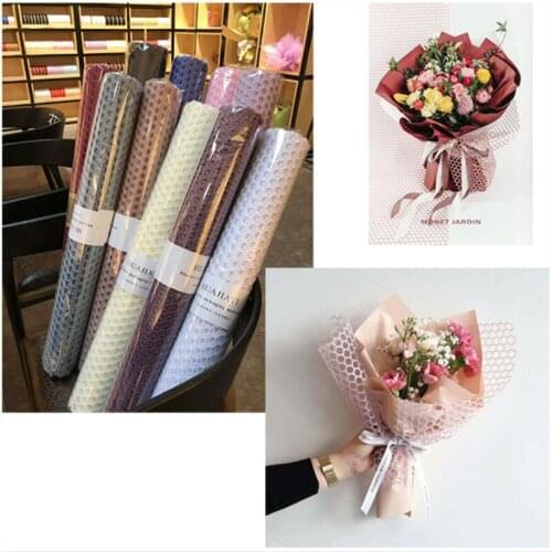 60cm*4.5m Roll Handmade DIY Decorative Hollow Round Gauze Wedding Birthday Party Supplies Flower Wrapping Paper
