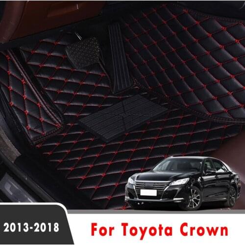Car Floor Mats For Toyota Crown 2018 2017 2016 2015 2014 2013 Auto Interior Accessories Styling Leather Carpets Decoration Rugs