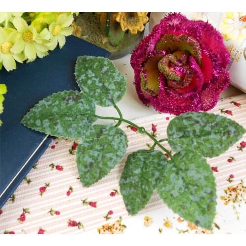 Free shipping wholesale DIY rose flower material , artificial leaves for nylon stocking flower accessories(100pcs/lot)