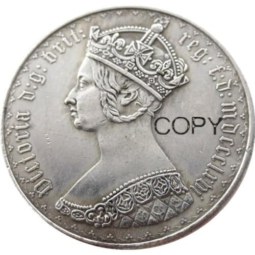 GREAT BRITAIN Victoria A SET OF(1852-1881) 8PCS 1 Florin Silver Plated Copy Coin