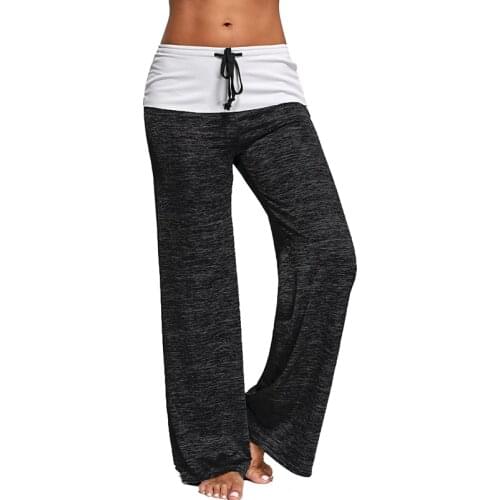 Drawstring Waist Flare Pants 2021 Sportswear Yoga Pants Femme Long Pants Sweatpants Wide Leg Pant Ladies Sportwear YC821742