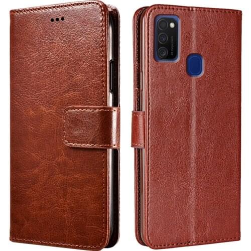 For Samsung Galaxy M21 Case Wallet PU Leather Flip Phone Bag Cover for Galaxy M21 SM-M215F/DS SM-M215F/DSN Case With Card Pocket