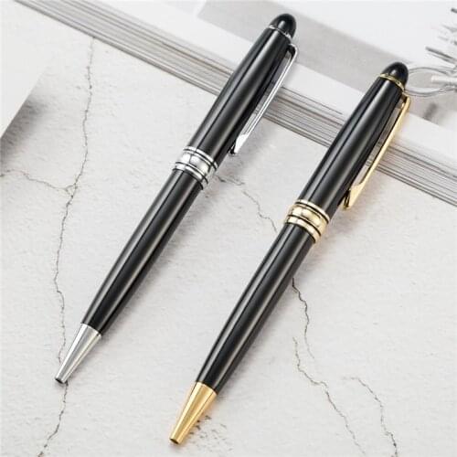 Simple Classical Style Business Pen Gold Silver Metal Signature Pens School Student Teacher Office Writing Gift#233