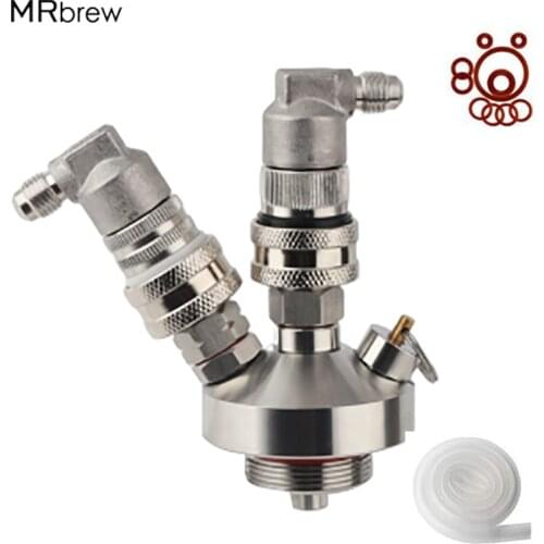 Ball Lock Mini Keg Tap Dispenser With Gas & Liquid Quick Disconnects For 2L/3.6L/5L/10L Mini Beer Keg Dispenser Growler Brewing