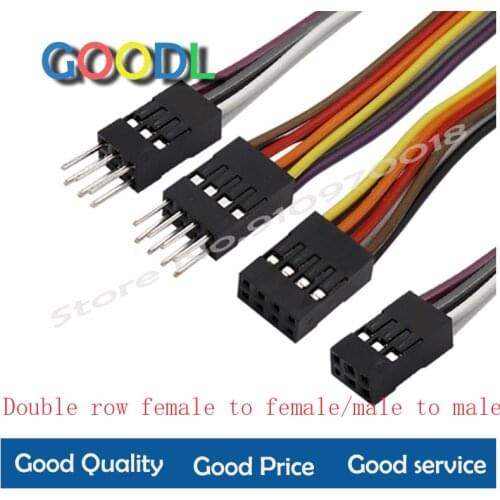 5PCS 2.54 Dupont line Double row Dupont line female to female/male to male 2P-40P color cable connection