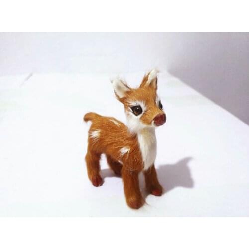 Simulation deer craft about 8x4x7cm sika deer hard model home decoration gift h1428