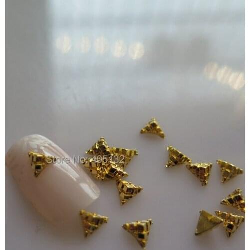 MD-796 3D 50pcs/bag Gold Pyrometirc Nail Decoration Metal Shinny Deco Metal Nail Art Decoration