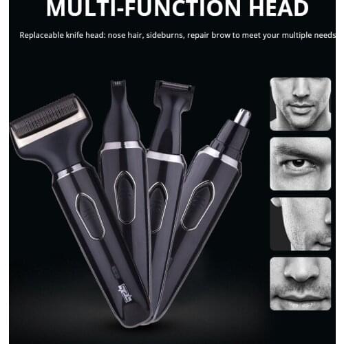 Electric Shaver Set USB Rechargeable Men Multifunctional Reciprocating Double-head Washing Headbrows Eyebrows Nose Hair Trimmer