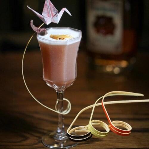 Hot 50pcs Cocktail Decoration Wine Needle Natural Bamboo Stick Connect Fruit Sign Bottle Decor Tool Mix Cudgel Bar Coffee