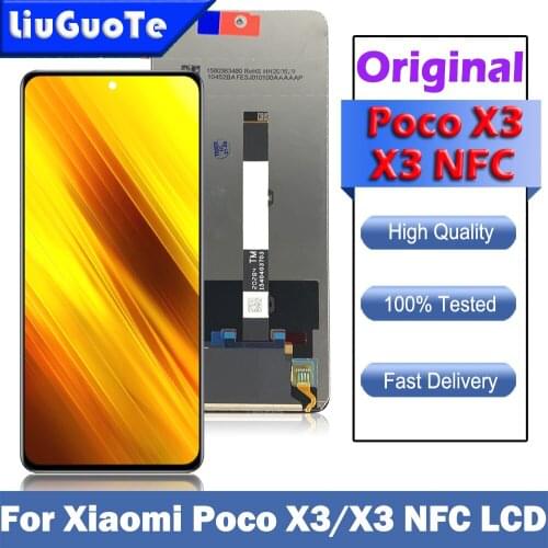 6.67" Original LCD For Xiaomi Poco X3 LCD With Frame Touch Screen Digitizer For Xiaomi Poco X3 NFC lcd Display M2007J20CG LCD
