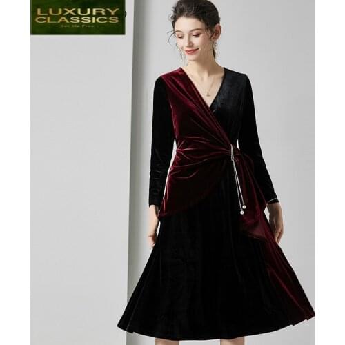 Dress Vintage Spring Autumn Women Winter Clothes 2021 Korean Elegant Ladies Evening Party Vestidos Long Sexy Dresses 3007