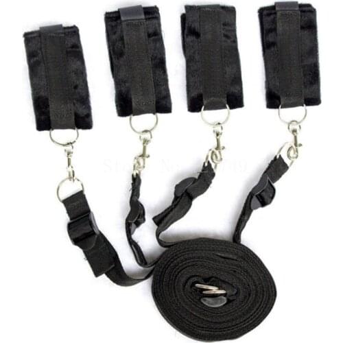 Adjustable Under Bed BDSM Bondage Restraint Fetish Adult Games Cosplay Set Wrists & Ankle Cuffs Sex Products Sex Toys for Couple
