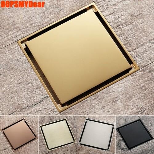 Champagne Gold Floor Drain Bathroom Waste Water Filter Hole Trap Cover Sink Pipe Barrier Anti Bug Smell Proof Stopper Drainer