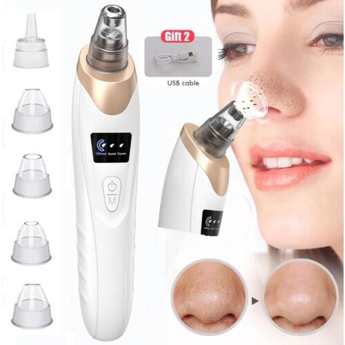 Blackhead Remover Face Nose Pore Deep Cleaner Vacuum Suction Facial Scrubber Acne Pimple Removal Household Beauty Clean Skin Too