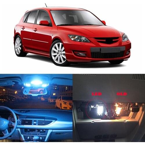 8pcs White T10 Canbus w5w LED Light Bulbs Interior Kit For Mazda 3 2004 2005 2006 2007 2008 2009 Map Dome License Plate Lamp