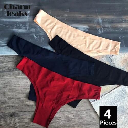 Charmleaks Women Panties Sexy Underwear Thong G-String Panties Tanga Briefs Cotton Sexy Panties Traceless Lingreie Seamless Wear