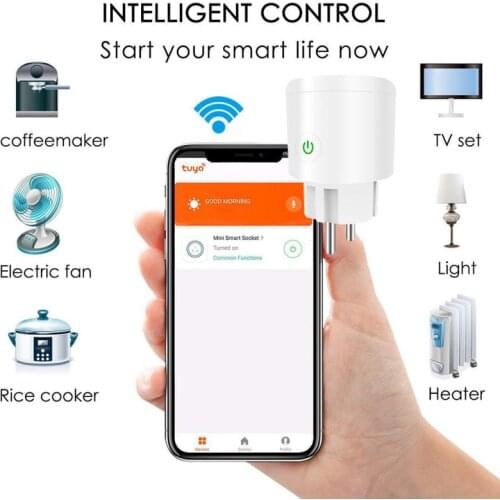Wifi tuya smart wireless socket plug built in automation Control Module APP timing remote control DIY smart home support alexa