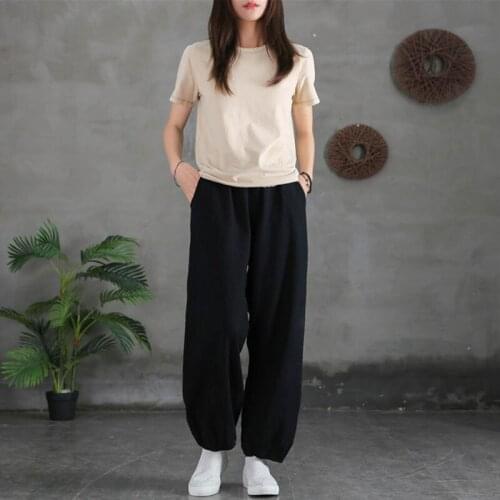 Womens Pants Sleep Bottoms Cotton Pajamas Home Clothes Sleepwear Fashion Comfortable Large Size Light Lounge Wear Trouser Suits
