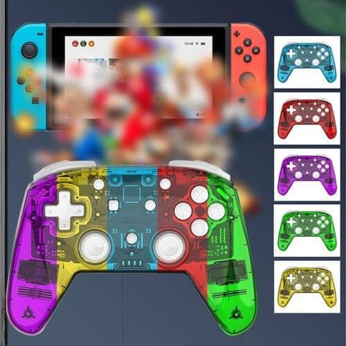 10 pcs New Transparent Wireless Bluetooth Gamepad Joystick Controller For Nintendo Switch/PC Game Machine