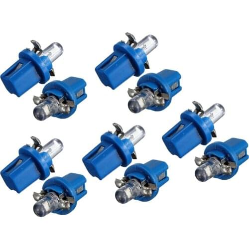 10x LED BULB METER DASH B8-5D T5 lamp with holder BLUE TUNING auto car light