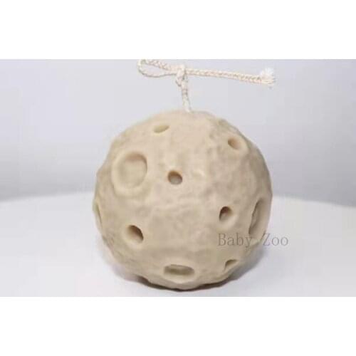 3D Planetary Candle Silicone Mold Simulation Moon Candle Mold Scented Candle Making Ball Candle Handmade Soap Mold