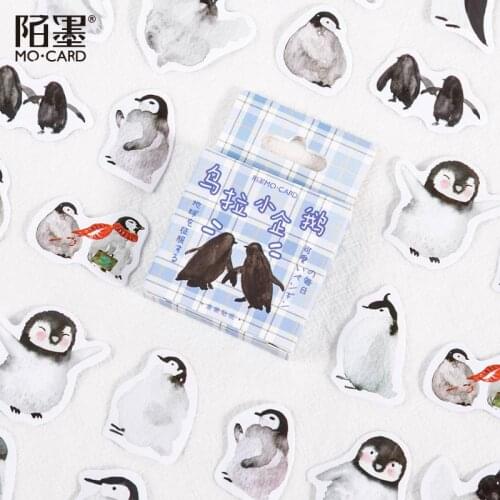 45pcs /lot Little Penguin Mini Stickers DIY Decorative Sealing Paste Stick Label Hand Account Decor