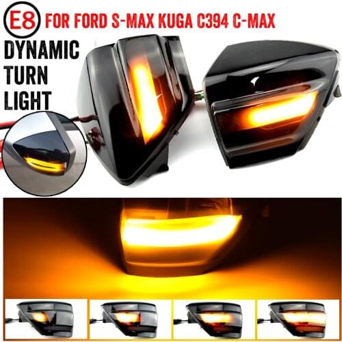 Car Accessories LED Dynamic Turn Signal Side Wing Mirror Indicator Light Lamp For Ford S-Max 2007-2014 Kuga C394 08-2012 C-MAX