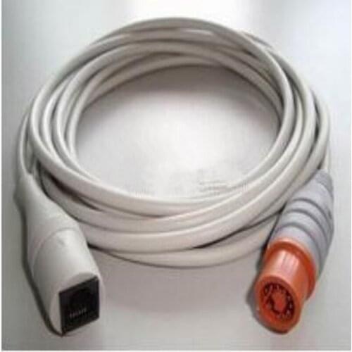 FREE SHIPPING 100% Compatible For Fukuda 12pin to Abbott transducer IBP Adapter Cable IBP Cable TPU 3.6M Patient Monitor Cable