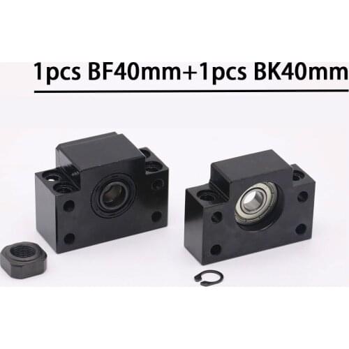 BK40 BF40 Ballscrew Fixed Side End Supports Sets for CNC Parts Ballscrew SFU6005 SFU6010