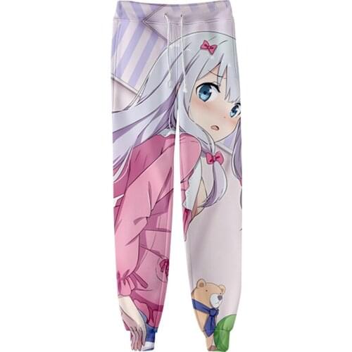 BSLNXNMA Eromanga Sensei Kawaii 3D Casual Pants Men Fitness Workout Pants Sweatpants Smalls Trousers Jogger Pants