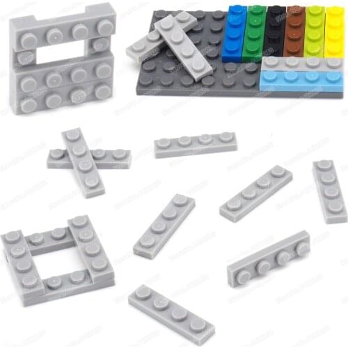 Accessories Plate 1x4 Building Block Creator Moc Military WW2 Technology Weapons Figures Assemble Model Child Christmas Gift Toy