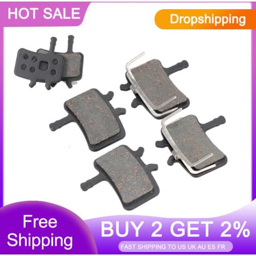 2 Pairs MTB Mountain Bike Bicycle Cycling Disc Brake Pads for Avid BB7 Hydraulic & Avid juicy 3/57 with 2 Springs Riding Travel